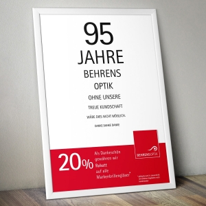 95 Jahre Behrens Optik Plakat