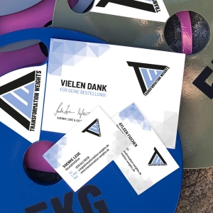 Transformation Weights Hantelscheiben und Geschäftspapiere