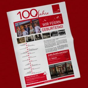 Zeitungsanzeige 100 Jahre Behrens Optik