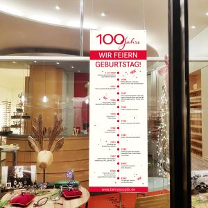 Banner Behrensoptik 100 Jahre