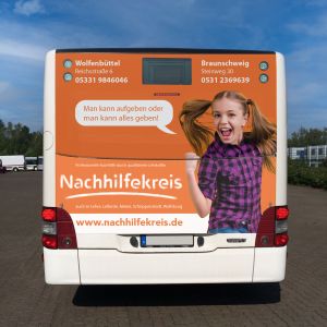 Busbeschriftung Nachhilfekreis