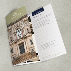 Flyer mit Anmeldeformular Gesellschaft der Freunde HAB