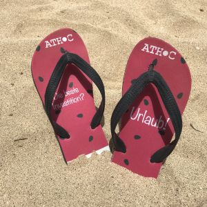 Personalisierte Flip Flops Werbeagentur athoc