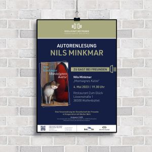 Plakat Autorenlesung Gesellschaft der Freunde HAB