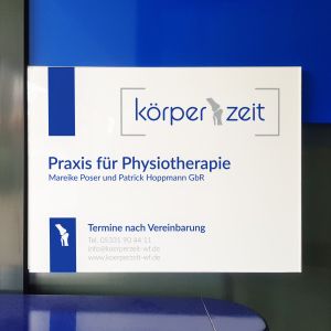 Acrylschild Körperzeit