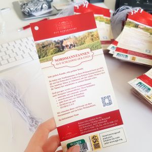 Tannenbaum Etiketten Holsteintanne