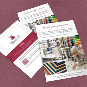 Danksagungskarte Fingerhut Wolfenbüttel