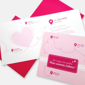 Hochzeitskarte Zum Thema Reisen