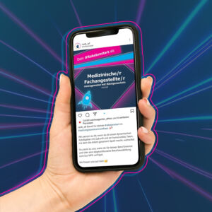Digitale Stellenanzeige für das Radiologiezentrum Nordharz für Instagram und Social Media