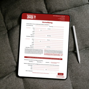 Digitales PDF Formular zur Anmeldung bei der Tanzschule am Park in Wolfenbüttel.